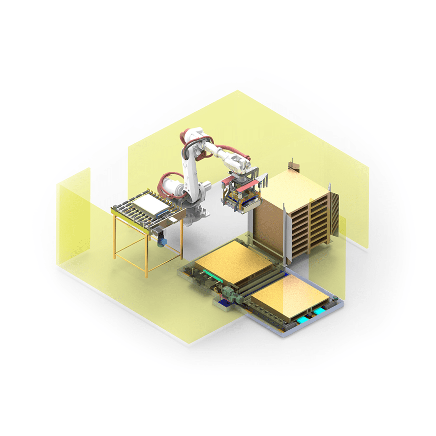 Packaging And Palletizing Line for 25-50kg Flour Open Woven Bags Bagging  And Palletising Automation Equipment, Buy highly automated packaging and  palletizing line From Huida Packaging Machine Factory